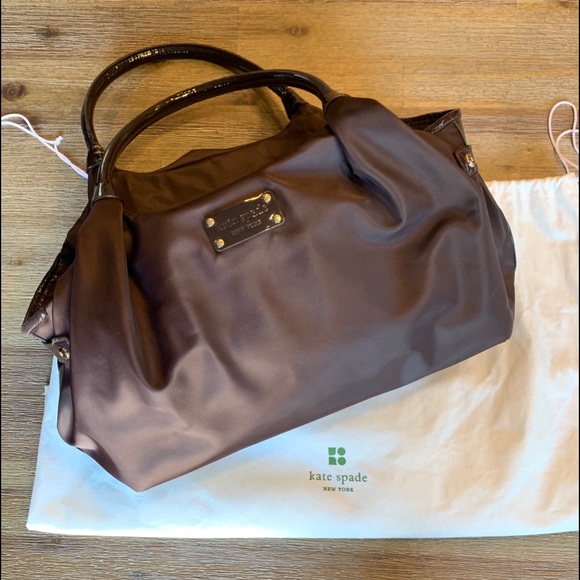 kate spade Handbags - Kate Spade Bag. Chocolate brown nylon/patent.